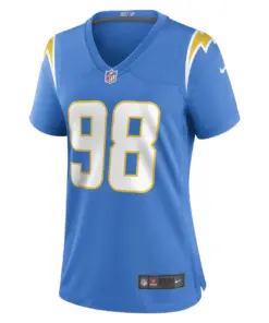 Austin Johnson Los Angeles Chargers Nike Women's Game Player Jersey - Powder Blue - Image 3