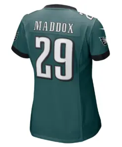 Avonte Maddox Philadelphia Eagles Nike Women's Game Jersey - Midnight Green - Image 4