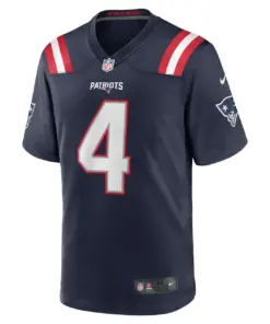 Bailey Zappe New England Patriots Nike Game Player Jersey - Navy - Image 3