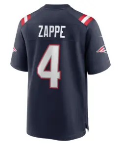Bailey Zappe New England Patriots Nike Game Player Jersey - Navy - Image 4