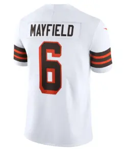 Baker Mayfield Cleveland Browns Nike Alternate 1946 Collection Vapor Limited Jersey - White - Image 4