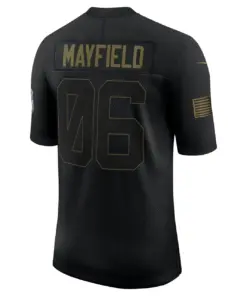 Baker Mayfield #06 Cleveland Browns Nike 2020 Salute to Service Limited Jersey - Black - Image 4