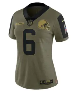 Baker Mayfield Cleveland Browns Nike Women's 2021 Salute to Service Limited Player Jersey - Olive - Image 3