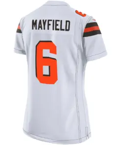 Baker Mayfield Cleveland Browns Nike Women's Player Game Jersey - White - Image 4