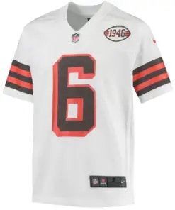 Baker Mayfield Cleveland Browns Nike Youth Alternate 1946 Collection Game Jersey - White - Image 3