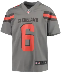 Alternative view of Baker Mayfield Cleveland Browns Nike Youth Inverted Game Jersey - Gray
