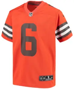 Baker Mayfield Cleveland Browns Nike Youth Inverted Team Game Jersey - Orange - Image 3