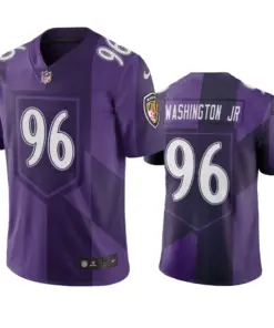 Broderick Washington Jr. Baltimore Ravens Nike City Edition Vapor Limited Jersey - Purple