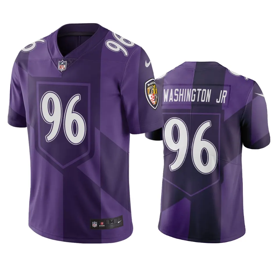 Broderick Washington Jr. Baltimore Ravens Nike City Edition Vapor Limited Jersey - Purple