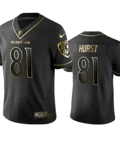 Hayden Hurst Baltimore Ravens Nike 2019 Golden Edition Vapor Untouchable Limited Jersey - Black