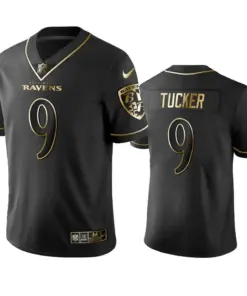Justin Tucker Baltimore Ravens Nike 2019 Golden Edition Vapor Untouchable Limited Jersey - Black