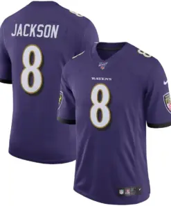 Lamar Jackson Baltimore Ravens Nike 100th Season Vapor Limited Jersey - Purple