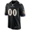 Baltimore Ravens Nike Alternate Tough Custom Game Jersey - Tough Black - Custom Mens - Black