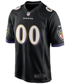 Baltimore Ravens Nike Alternate Tough Custom Game Jersey - Tough Black - Custom Mens - Black