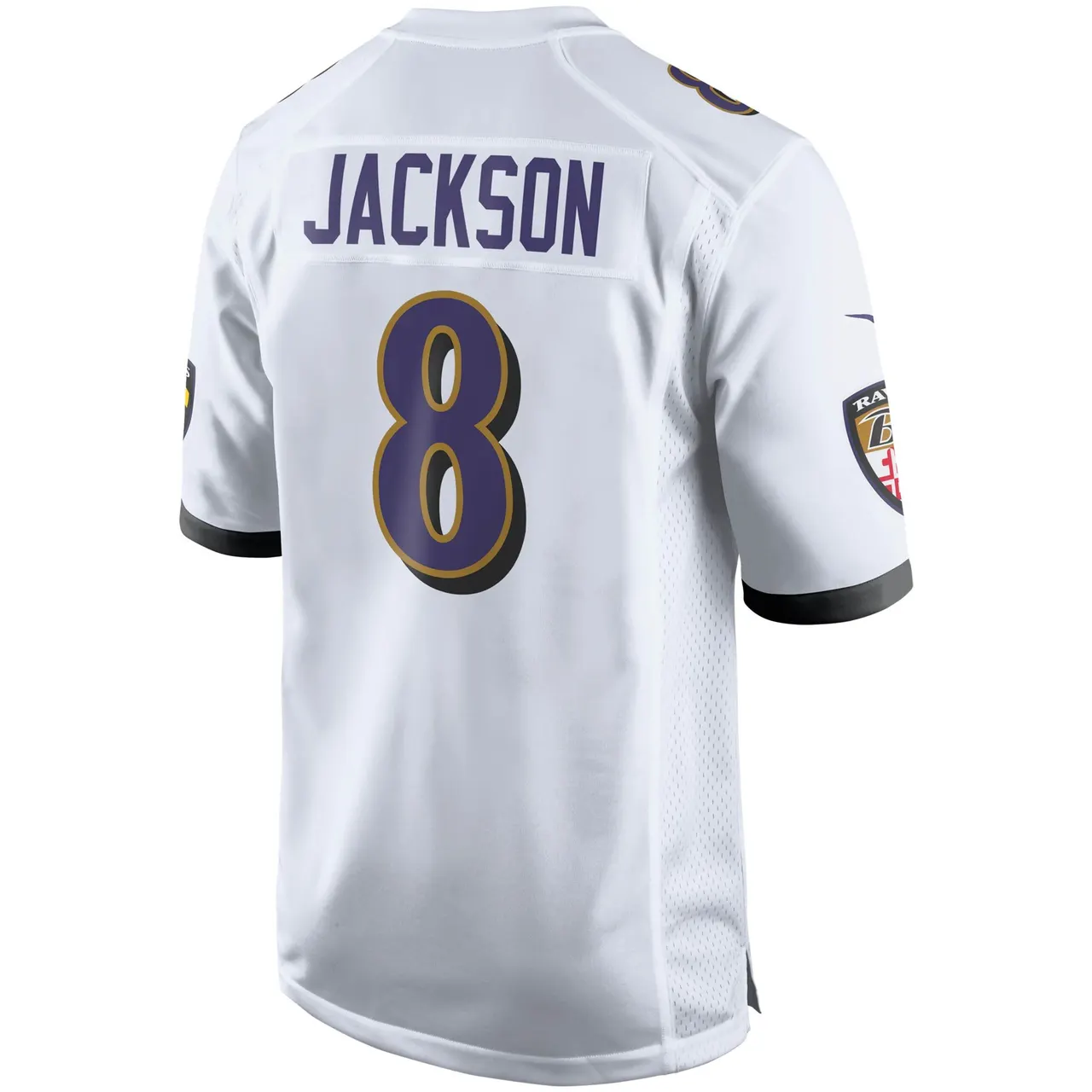 Lamar Jackson Baltimore Ravens Nike Road Game Jersey - White - Lamar Jackson Mens - White - Image 2