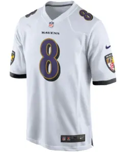 Lamar Jackson Baltimore Ravens Nike Road Game Jersey - White - Lamar Jackson Mens - White