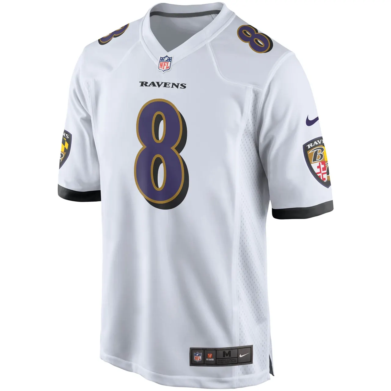 Lamar Jackson Baltimore Ravens Nike Road Game Jersey - White - Lamar Jackson Mens - White