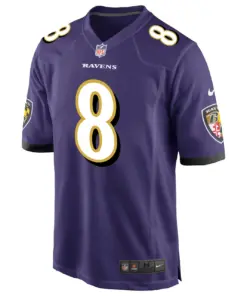 Lamar Jackson Baltimore Ravens Nike Home Game Jersey - Purple - Lamar Jackson Mens - Purple