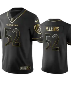Ray Lewis Baltimore Ravens Nike 2019 Golden Edition Vapor Untouchable Limited Jersey - Black