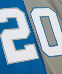 Barry Sanders Detroit Lions Mitchell & Ness 1996 Split Legacy Replica Jersey - Silver/Blue - Image 5