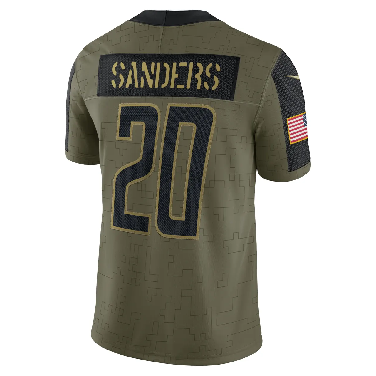 Barry Sanders Detroit Lions Nike 2021 Salute to Service Retired Player Limited Jersey - Olive - Image 4