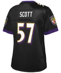 Bart Scott Baltimore Ravens NFL Pro Line Women's Retired Player Jersey - Black - Image 3