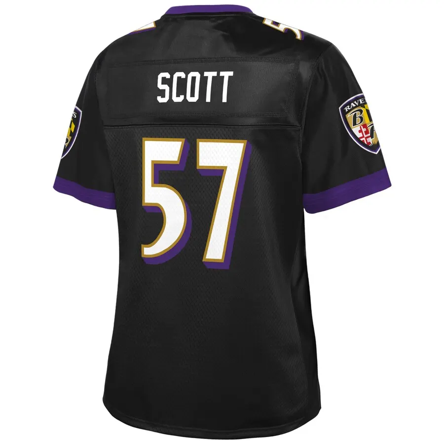 Bart Scott Baltimore Ravens NFL Pro Line Women's Retired Player Jersey - Black - Image 3