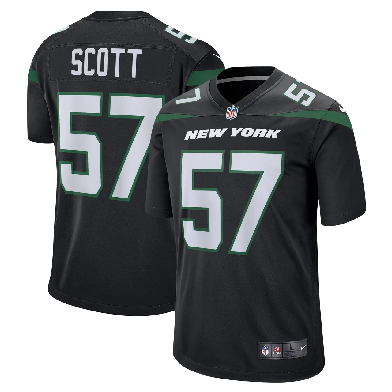 Bart Scott New York Jets Nike Retired Player Jersey - Black - Image 2