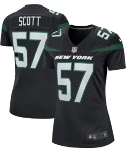 Bart Scott New York Jets Nike Women's Retired Player Jersey - Black