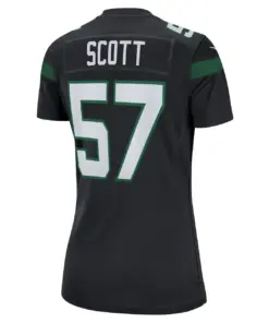 Bart Scott New York Jets Nike Women's Retired Player Jersey - Black - Image 4