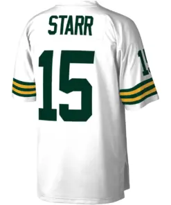 Bart Starr Green Bay Packers Mitchell & Ness 1969 Legacy Replica Jersey - White - Image 4