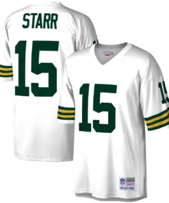 Alternative view of Bart Starr Green Bay Packers Mitchell & Ness 1969 Legacy Replica Jersey - White