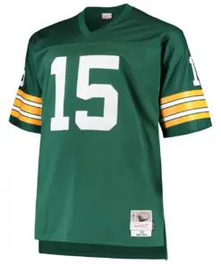 Bart Starr Green Bay Packers Mitchell & Ness Big & Tall 1968 Retired Player Replica Jersey - Green - Image 3
