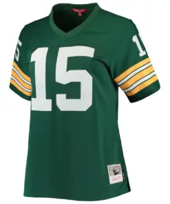 Bart Starr Green Bay Packers Mitchell & Ness Women's 1967 Legacy Replica Player Jersey - Green - Image 3