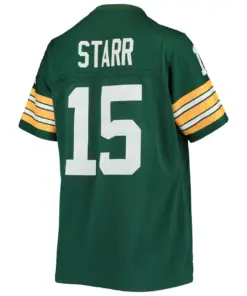 Bart Starr Green Bay Packers Mitchell & Ness Women's 1967 Legacy Replica Player Jersey - Green - Image 4