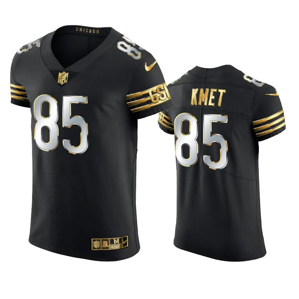Cole Kmet Chicago Bears Nike Golden Edition Vapor Elite Jersey - Black