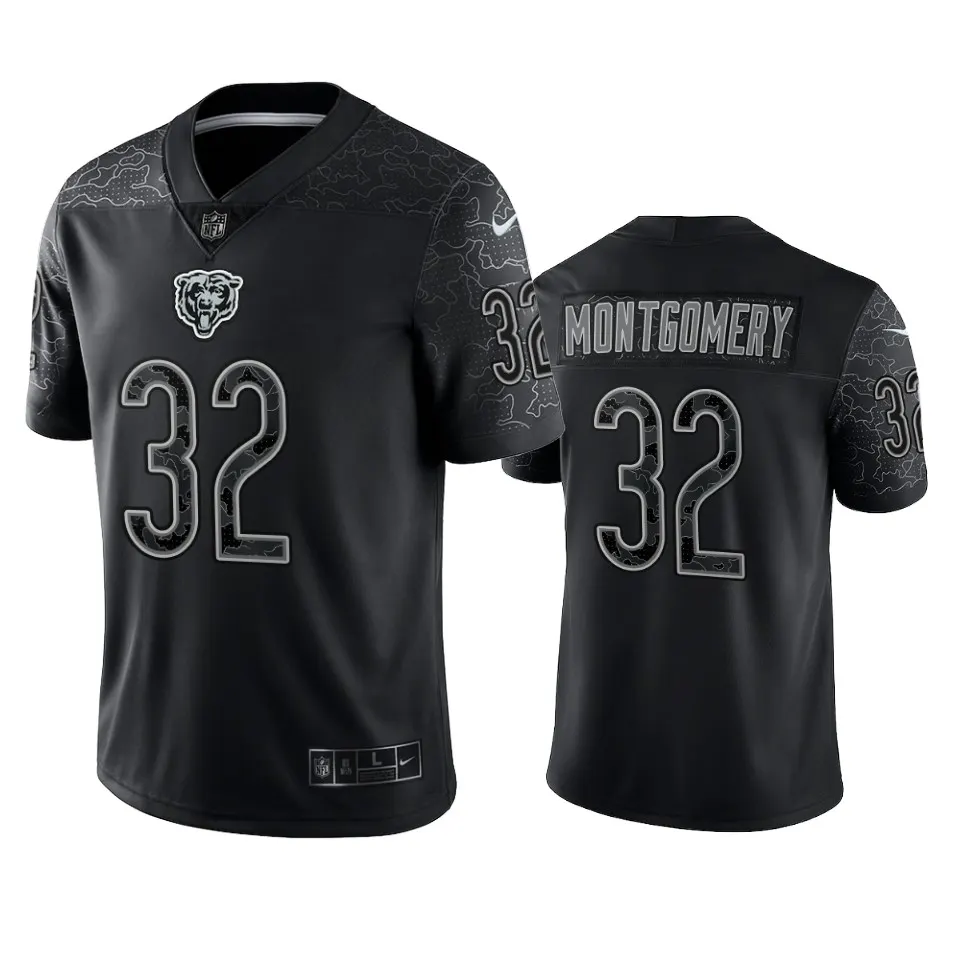 David Montgomery Chicago Bears Nike RFLCTV Limited Jersey - Black