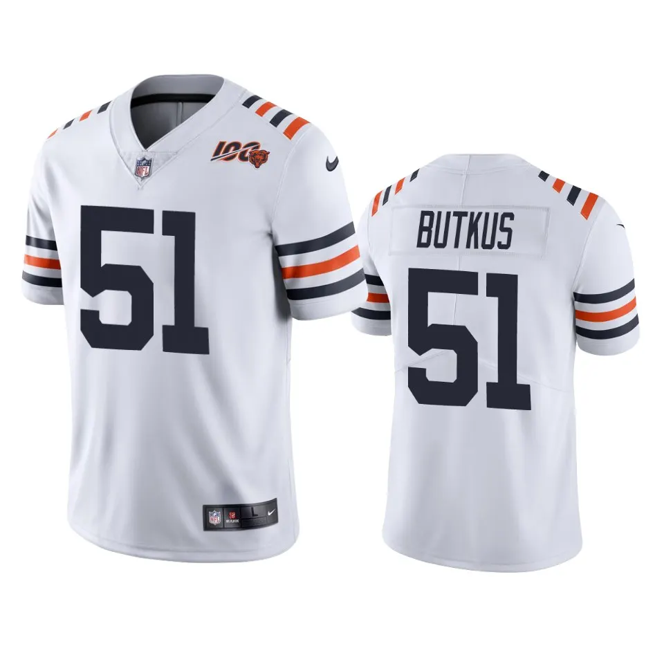 Dick Butkus Chicago Bears Nike Alternate Classic 100th Season Limited Jersey - White