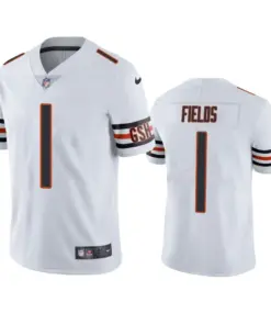 Justin Fields Chicago Bears Nike 2021 NFL Draft Vapor Limited Jersey - White