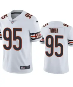 Khyiris Tonga Chicago Bears Nike Vapor Limited Jersey - White