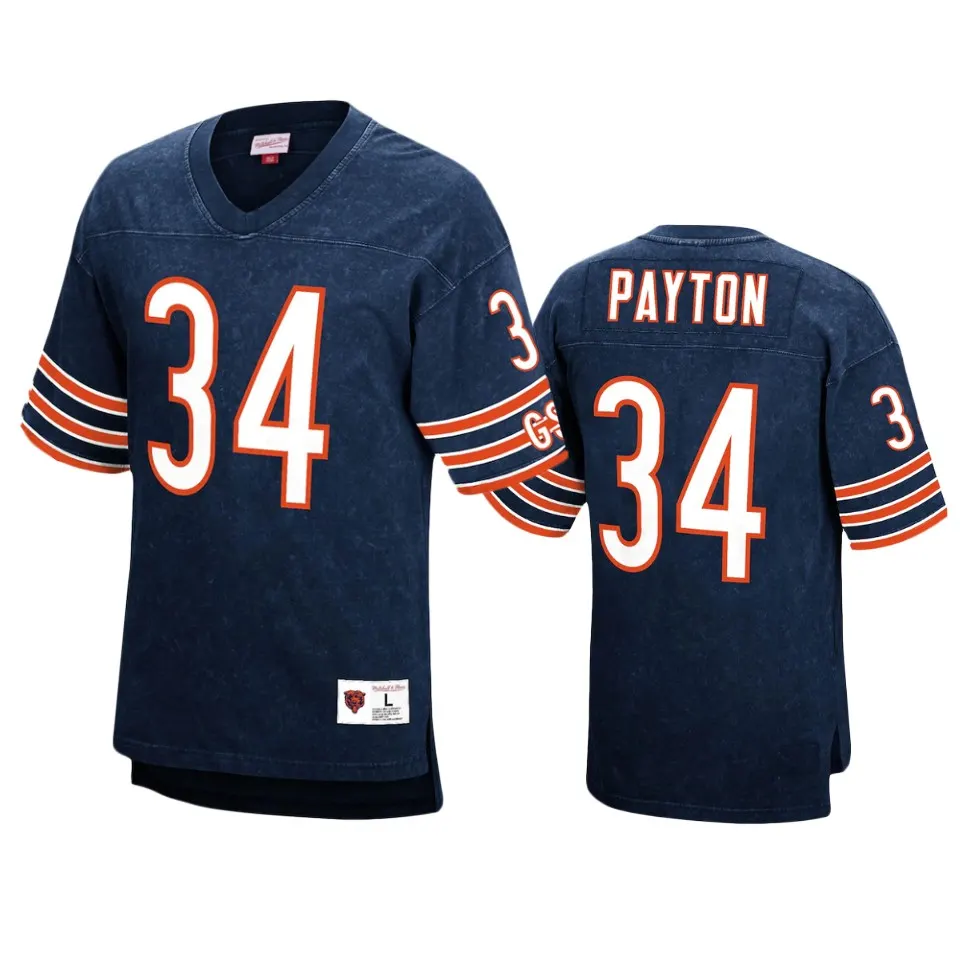 Walter Payton Chicago Bears Mitchell & Ness Acid Wash Jersey - Navy