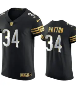Walter Payton Chicago Bears Nike Golden Edition Vapor Elite Jersey - Black