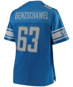 Beau Benzschawel Detroit Lions NFL Pro Line Women's Team Player Jersey - Royal Blue - Image 3