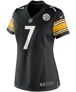 Ben Roethlisberger Pittsburgh Steelers Nike Girls Youth Game Jersey - Black - Image 2