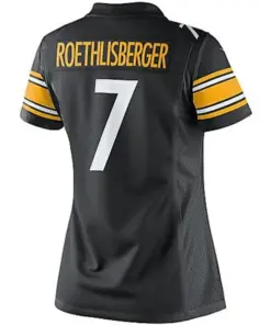 Ben Roethlisberger Pittsburgh Steelers Nike Girls Youth Game Jersey - Black - Image 3