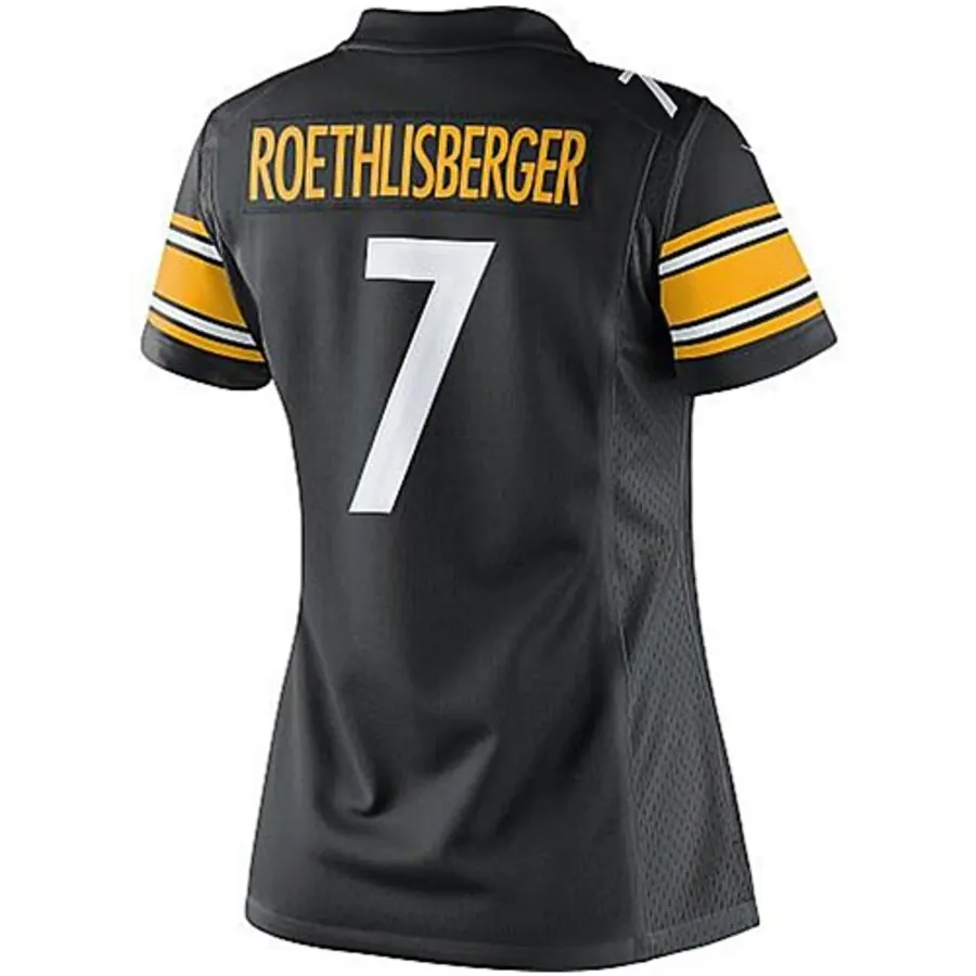 Ben Roethlisberger Pittsburgh Steelers Nike Girls Youth Game Jersey - Black - Image 3