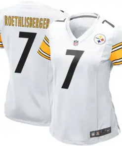 Ben Roethlisberger Pittsburgh Steelers Nike Women's Game Jersey - White - Image 2