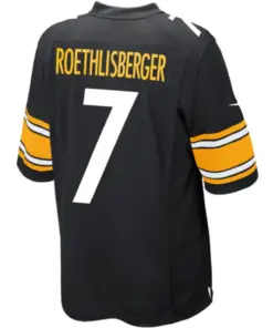 Ben Roethlisberger Pittsburgh Steelers Nike Youth Team Color Game Jersey - Black - Image 3