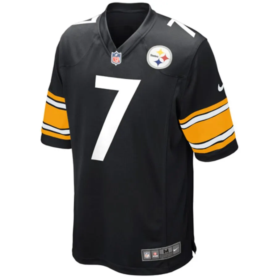 Ben Roethlisberger Pittsburgh Steelers Nike Youth Team Color Game Jersey - Black - Image 2