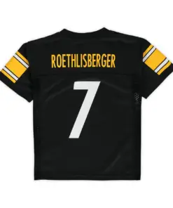 Ben Roethlisberger Pittsburgh Steelers Fanatics Preschool Replica Player Jersey - Black - Image 4